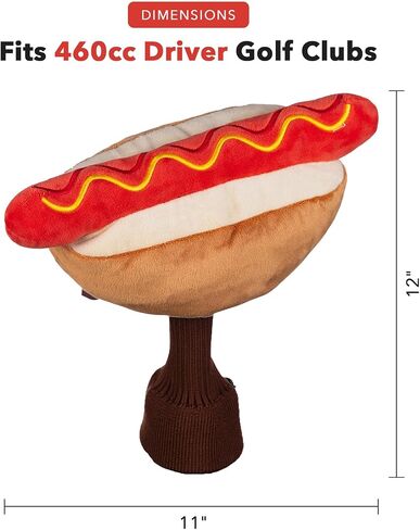 Daphne's Headcovers Hotdog Driver Headcover | Funny Golf Club Covers | Golf Head Covers for Drivers | Stylish Golf Club Head Covers | Golf Driver Covers | Men’s & Women’s Driver Headcover in Kuwait