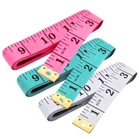 Soft Tape Measure Dual Scale Standard & Metric Measurements Tape Scale Body Measuring Tape for Weight Loss Tailor Craft Ruler 60 Inches (White) in Kuwait
