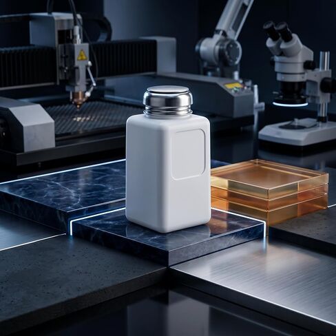 موزع مذيب مضاد للكهرباء الساكنة سعة 200 مل، زجاجة من النوع المضغوط مع مكونات من الفولاذ المقاوم للصدأ (أبيض) in Saudi Arabia