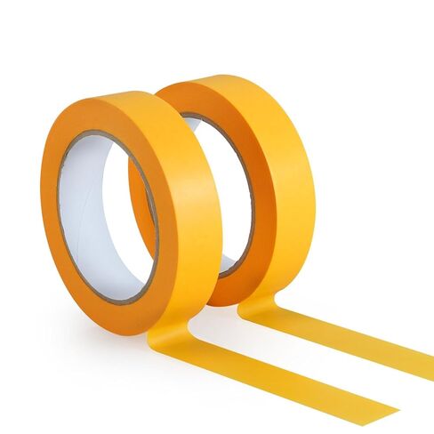 TYI Orange Masking Tape - 1 Inch x 55 Yards - Premium Painter's Tape for Clean Lines, Easy Removal, High Visibility, and Multi-Surface Use - Ideal for Painting, Crafting, and Automotive Detailing in Saudi Arabia