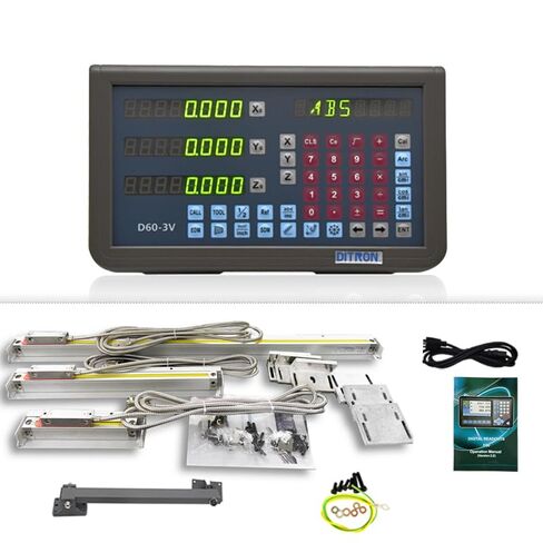 3 Axis DRO Digital Readout for Bridgeport Machine 9X42 Table Set,Linear Glass Scale DRO for Milling Machine 320mm 420mm 770mm 5um Resolution in Saudi Arabia
