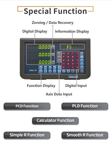 3 Axis DRO Digital Readout for Bridgeport Machine 9X42 Table Set,Linear Glass Scale DRO for Milling Machine 320mm 420mm 770mm 5um Resolution in Saudi Arabia
