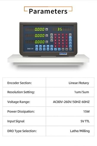 3 Axis DRO Digital Readout for Bridgeport Machine 9X42 Table Set,Linear Glass Scale DRO for Milling Machine 320mm 420mm 770mm 5um Resolution in Saudi Arabia
