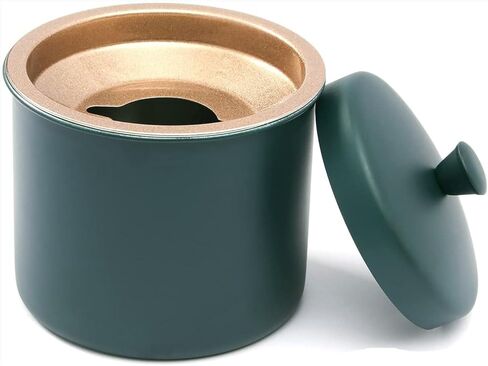 منفضة سجائر من الفولاذ المقاوم للصدأ باللونين الأزرق والذهبي مع غطاء مقاوم للرياح ومقاوم للصدأ ومقاوم للصدأ وحاوية على الطاولة متينة وسهلة التنظيف للاستخدام المنزلي in Kuwait