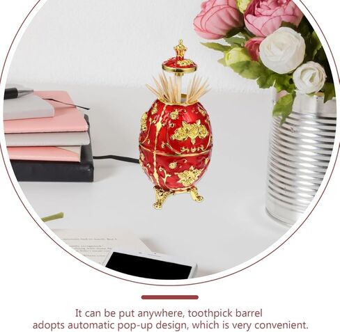 ABOOFAN Automatic Toothpick Dispenser Vintage Toothpick Holder Case for Home Decor Elegant Storage for Parties Housewarming in Saudi Arabia