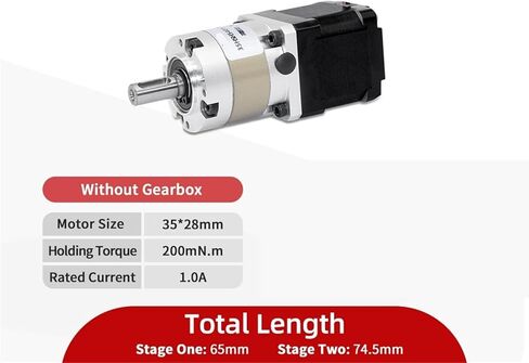 Nema 14 Micro High Precision Geared Stepper Motor with Gearbox Reducer Ratio 3/4/5/6/7/9/15/20/25/30/35/42/45/100(Ratio 45 or 50,Nema14 35X39mm) in Saudi Arabia