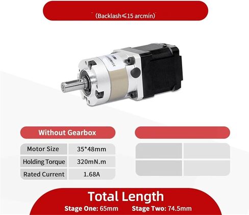 Nema 14 Micro High Precision Geared Stepper Motor with Gearbox Reducer Ratio 3/4/5/6/7/9/15/20/25/30/35/42/45/100(Ratio 45 or 50,Nema14 35X39mm) in Saudi Arabia