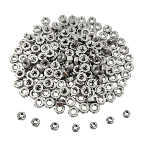 100pcs M3-0.5 Hex Nut Stainless Steel 304(18-8) Metric Hexagon Nut for Bolts, Bright Finish, Full Thread (M3) in Kuwait