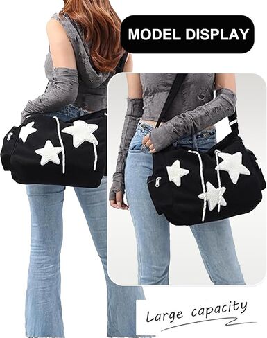 Cute Corduroy Tote Bag for Women – Aesthetic Crossbody Handbag | Y2K Hobo Shoulder Bag in Saudi Arabia