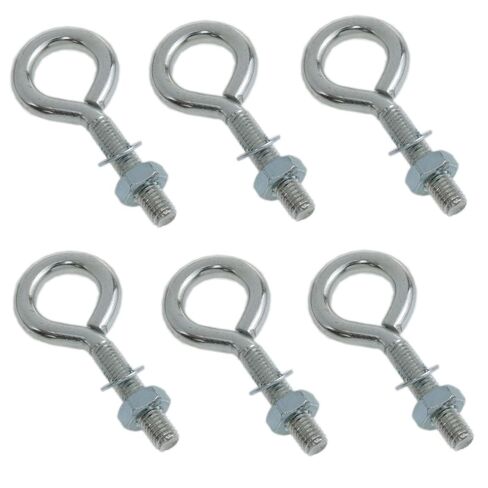 yukata Silver Carbon Steel Threaded Machinery Lifting Ring Bolts 5/16 "x 1-1/2" with Nut Marine Expansion Class Shoulder Hook Bolt Eye Bolts for Furniture Repair, Lathe, Fixture and Machinery 6Set in Saudi Arabia