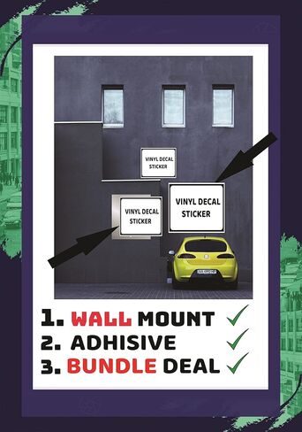 ملصقات الفينيل - الحزمة - ملصقات علامات السلامة والتحذير والمستودعات - تحذير - تنحى مع سهم لأسفل أصفر - 3 عبوات (3.5 بوصة × 5 بوصات) in Kuwait