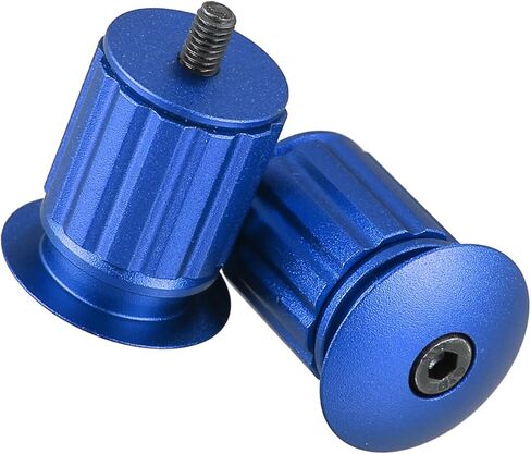 Motoforti 1 زوج سبائك الألومنيوم 17.5-22mm المقود نهاية المقابس للطريق دراجة جبلية قابل للتعديل المقود دراجة بار ينتهي الأزرق طويلة الأمد in Kuwait