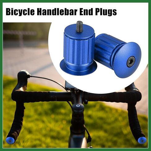 Motoforti 1 زوج سبائك الألومنيوم 17.5-22mm المقود نهاية المقابس للطريق دراجة جبلية قابل للتعديل المقود دراجة بار ينتهي الأزرق طويلة الأمد in Kuwait