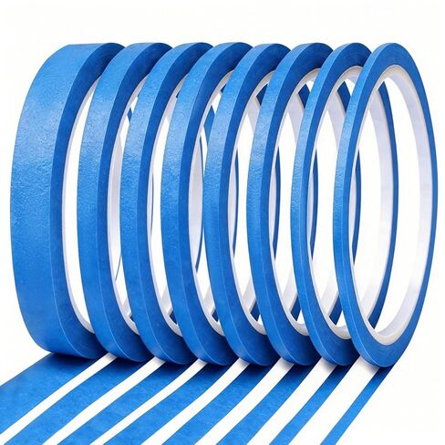 EFOK 8 Rolls Pinstripe Tape, Line Thin Masking Automotive Tape for DIY, Paint, Auto, Art Crafts, Anti-UV, Total 216 Yards (Blue) in Saudi Arabia