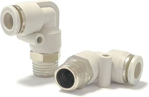 50/100PCS Trachea Connector PL8-02 L-type External Thread Bends Through Nickel-plated Copper M5 Quick-plug Pneumatic Fittings(PL6-03(100PCS)) in Kuwait