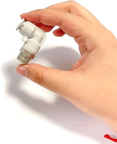 50/100PCS Trachea Connector PL8-02 L-type External Thread Bends Through Nickel-plated Copper M5 Quick-plug Pneumatic Fittings(PL6-03(100PCS)) in Kuwait