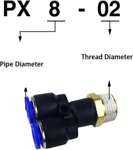 30Pcs PX Quick Pneumatic Fitting Air Plastic Connector Compressor Accessories Quick Release Fitting PX4-M5/PX6-02(PX8-04) in Kuwait