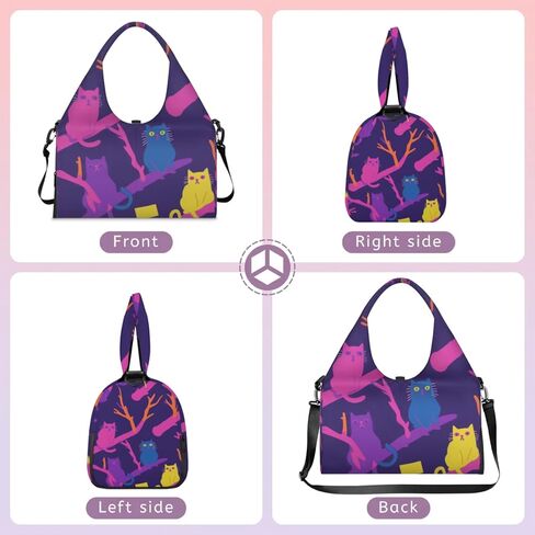 Yoga Gym Bag for Women, Gymnastics Gym Bag with Yoga Mat Holder, Duffel Bag, Sport Bag with Shoe Compartment and Wet Dry Storage Pockets, Suitable for Gym, Travel, Pilates and Beach in Kuwait