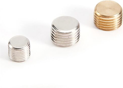 Copper Male Thread Brass Pipe Hex Head End Cap Fitting Coupler Connector Adapter 1/8 1/4 3/8 1/2 3/4 Iron Nickel Plated(DT-01 Brass) in Kuwait