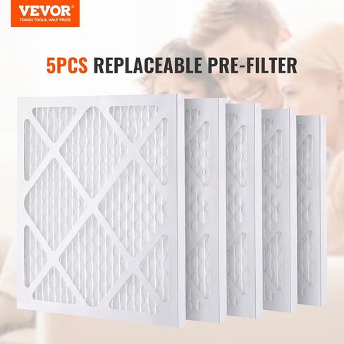 VEVOR Protective Pre Filters, 5 Pack, 15.75'' x 15.75'' Air Filter Replacement, High-efficient Stage 1 Filters Compatible w/BlueDri Scrubber, Air Purifiers, Water Damage Restoration Equipment in Saudi Arabia