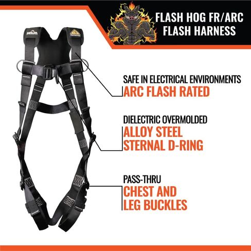 Malta Dynamics Flash Hog FR/Arc Flash Harness - ANSI Z359 ASTM F887-23 OSHA 1926 - Electrical Protection (L/XL) in Saudi Arabia