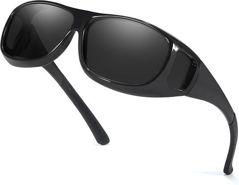 Trysee Polarized Fit Over Sunglasses for Men Women Wrap Around Sunglasses to Wear Over Glasses with UV Protection TS4106 in Saudi Arabia