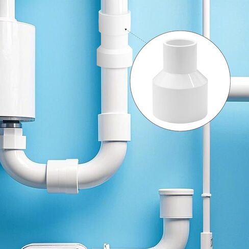 LESSO 5 قطع تركيب أنابيب PVC، وصلة توصيل لتقليل التركيب 1-1/2 إلى 1 بوصة (SOC × SOC)، وصلة أنابيب SCH40 عالية التدفق للسباكة والري وحمام السباحة والمنتجعات الصحية ومشاريع DIY ومعتمدة من NSF in Kuwait