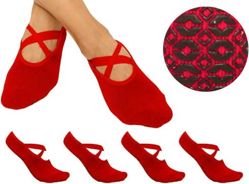 Non Slip Yoga Socks for Women, Grippy Socks with Rubber Dots for Pilates, Barre & Yoga, 2 Pairs in Saudi Arabia