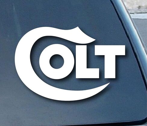 ملصق لاصق لنافذة سيارة Colt Firearms بعرض 6 بوصة (اللون: أبيض) ج in Kuwait