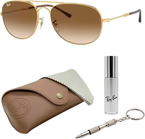 Ray-Ban RB3735 BAIN BRIDGE Pilot Shaped Sunglasses for Men & Women with Official RAYBAN Eyewear Kit in Saudi Arabia
