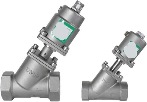 1 Pcs Pneumatic Angle Seat Valve Internal Thread 304 Stainless Steel Y Type High Temperature Steam Stop Valve(2",A Type_Single-Acting) in Saudi Arabia