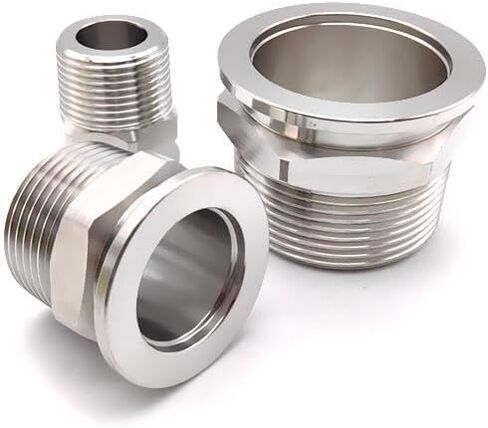 1pc Vacuum Flange Hex Joint Adapter KF25 304 Stainless Steel BSP External Thread 1/8" in Saudi Arabia