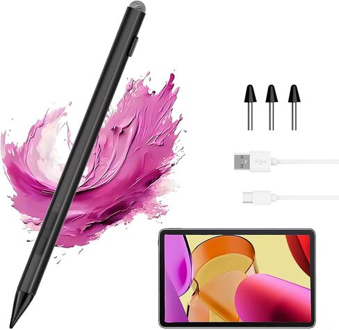 Fire Max 11 Stylus Pen-2025 تم ترقيته المريح ومكافحة الانزلاق ، حريق سداسي Max 11 Tablet ، USI 2.0 حساسية الضغط 4096 ورفض النخيل USB-C فرض رسوم سريعة USI Pen in Kuwait