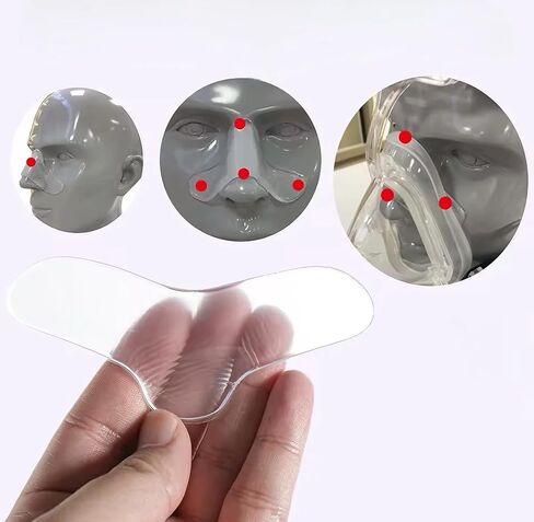 CPAP Mask Gel Nose Pads (1-Pack), Soft Gel Cushions for Nose Bridge, Universal Fit CPAP Mask Accessory, Prevents Red Marks & Skin Irritation in Saudi Arabia
