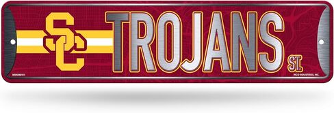 Rico Industries NCAA Southern California Trojans - USC Metal Street Sign 4" x 15" Home Décor - Bedroom - Office - Man Cave in Saudi Arabia