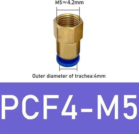 1Pcs PCF Hose Connection Air Fitting 4-12Mm Male Thread BSPT 1/4" 1/2" 1/8 "3/8" Nipple Brass Quick Coupling Pneumatic Fittings(PCF4-M5) in Kuwait