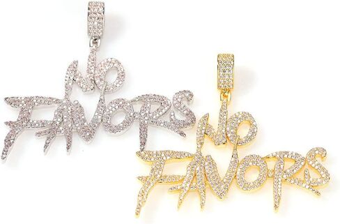 سلسلة الهيب هوب من KMASAL مثلجة بالكامل من مختبر الماس بحروف لا تفضل قلادة معلقة للرجال والنساء in Kuwait