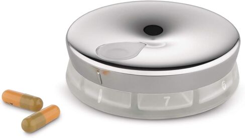 Alessi BM08 YoYo - Pill Box in 18/10 Stainless Steel and thermoplastic Resin. in Saudi Arabia