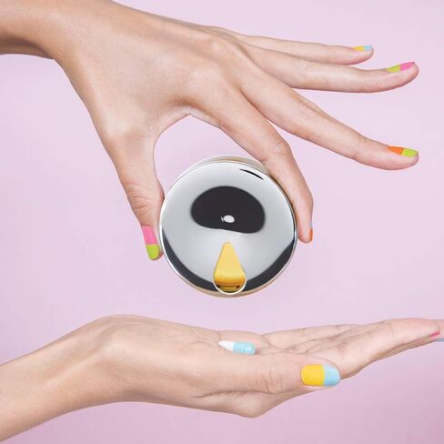 Alessi BM08 YoYo - Pill Box in 18/10 Stainless Steel and thermoplastic Resin. in Saudi Arabia
