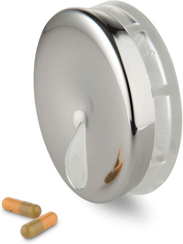 Alessi BM08 YoYo - Pill Box in 18/10 Stainless Steel and thermoplastic Resin. in Saudi Arabia
