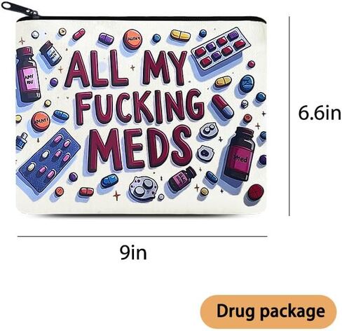 حقيبة منظمة من All My Meds، حقيبة محمولة لحبوب الدواء، حقيبة تخزين الأدوية أثناء السفر، مجموعة أساسيات يومية مقاومة للماء للاستخدام المنزلي في المستشفى in Saudi Arabia