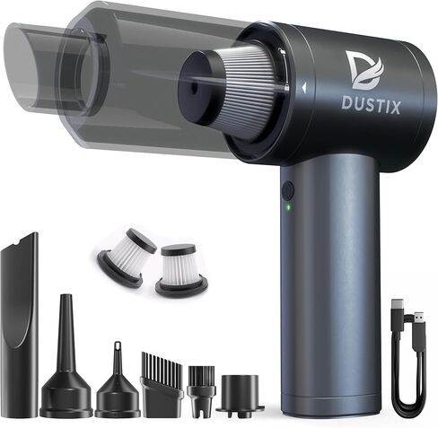 Cordless Handheld Car Vacuum Cleaner Powerful 20000Pa Triple Gear Mini Hoover Air Blower Duster Inflator Deflator Brushless Motor 7800mAh Portable Lightweight Home Office Kitchen in Saudi Arabia