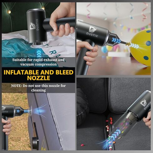 Cordless Handheld Car Vacuum Cleaner Powerful 20000Pa Triple Gear Mini Hoover Air Blower Duster Inflator Deflator Brushless Motor 7800mAh Portable Lightweight Home Office Kitchen in Saudi Arabia