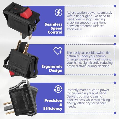 HASMX Replacement Upright Vacuum Cleaner One Speed Rocker Electric Switch for Oreck XL Replaces for 75559-01 77242-01 Fits for XL2600HH XL2610HH XL2700HH U3770HH U3771HH U3720HR in Saudi Arabia
