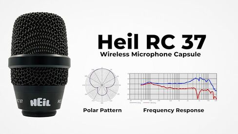 كبسولة ميكروفون ديناميكي لاسلكي Heil Sound RC 37، وضوح فائق ورفض الضوضاء حتى عند وضع كوب، متوافق مع Shure والميكروفونات الشائعة الأخرى، ميكروفون صوت حي ممتاز in Kuwait