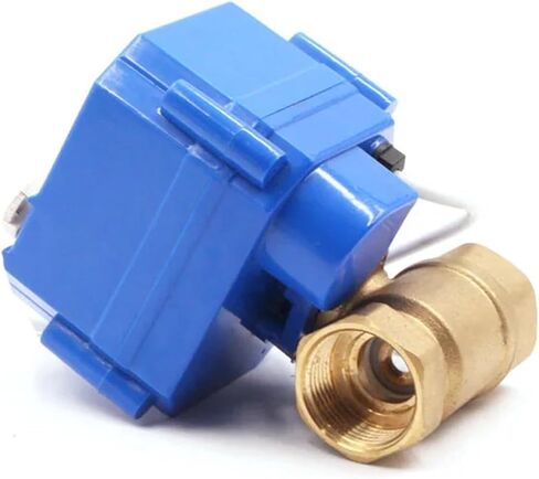 DN8 DN15 DN20 DN25 صمام كروي نحاسي 2-Way 2/3-wire المحرك مع مفتاح يدوي AC220V DC24V DC12V ADC9-24V(1,DC24V_CR04) in Saudi Arabia