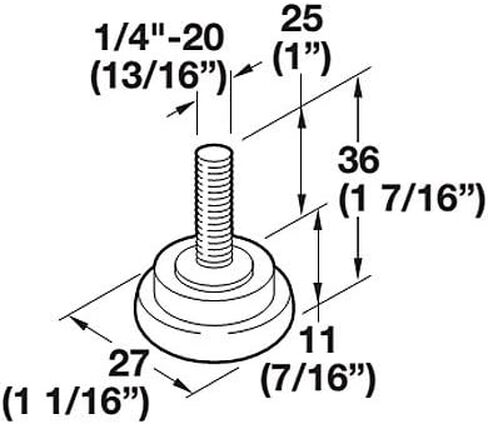 أداة تسوية قاعدة الطاولة من الفولاذ الملولب، مجموعة من 6 قطع in Kuwait