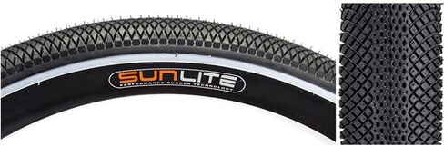 Sunlite Crusher Cruiser Tire, 26 x 3.5, Black/White Stripe in Saudi Arabia