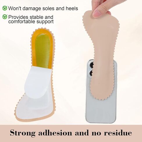 3Pairs High Heel Inserts for Women, Self-Adhesive 3/4 High Heel Inserts, Weight Shifting Insoles for Highs Heels, Anti-Slip, for Sandals, Flats (Sizes 39-40) in Saudi Arabia
