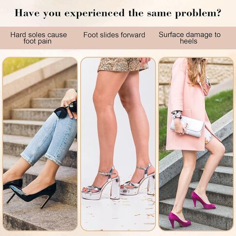 3Pairs High Heel Inserts for Women, Self-Adhesive 3/4 High Heel Inserts, Weight Shifting Insoles for Highs Heels, Anti-Slip, for Sandals, Flats (Sizes 39-40) in Saudi Arabia